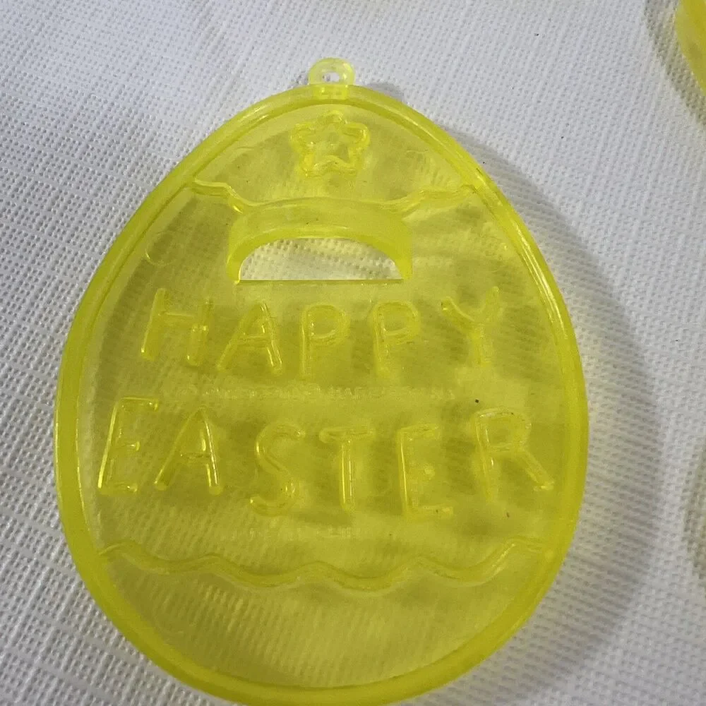 Vintage Cookie Cutters - Easter - Translucent Plastic - Set of 5 - Lot